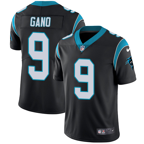 Nike Panthers #9 Graham Gano Black Team Color Men's Stitched NFL Vapor Untouchable Limited Jersey - Click Image to Close